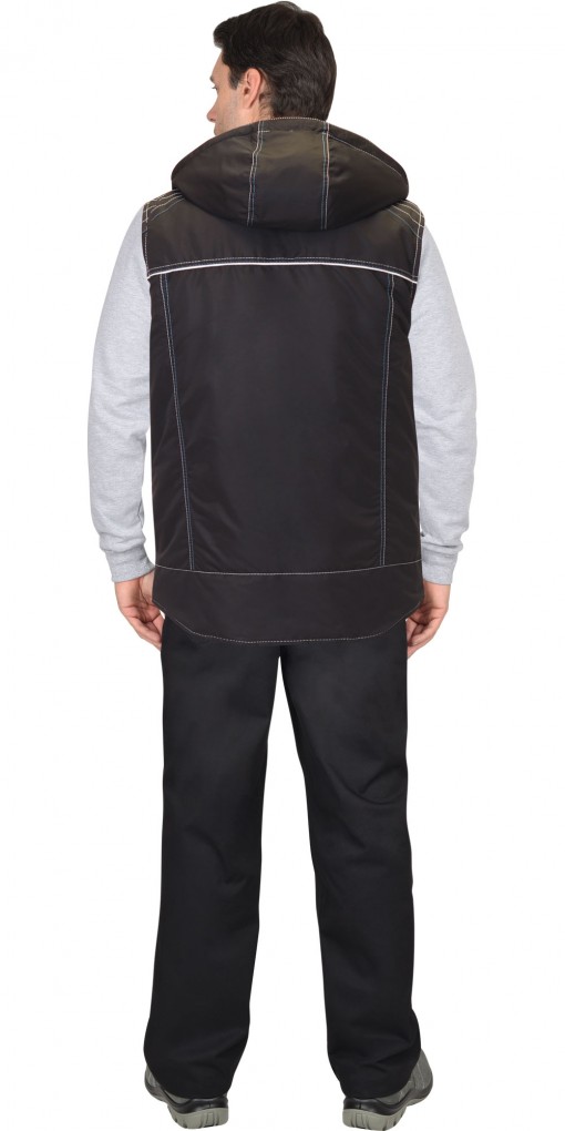 Жилет СИРИУС-АЛЕКС утеплённый, черный