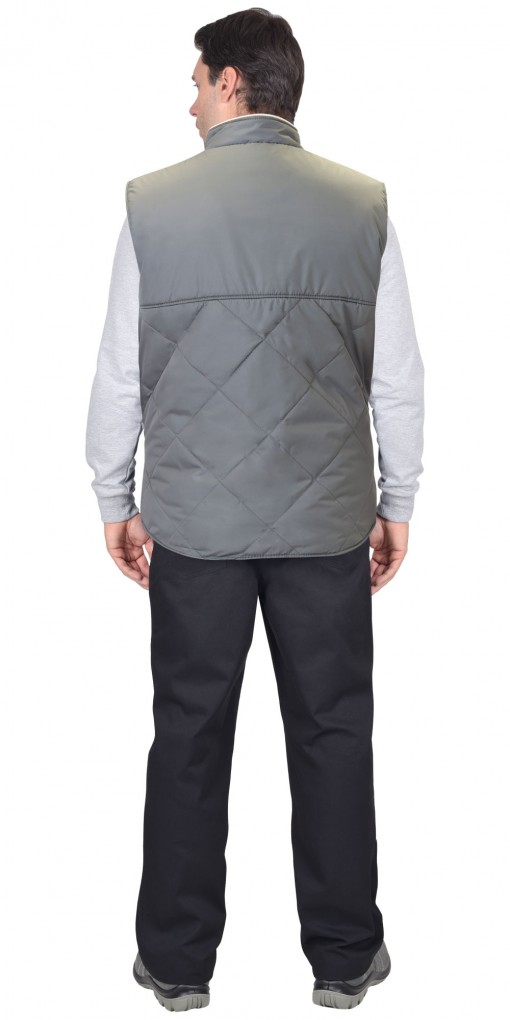 Жилет СИРИУС-ЕВРОПА утепленный, удлиненный графит