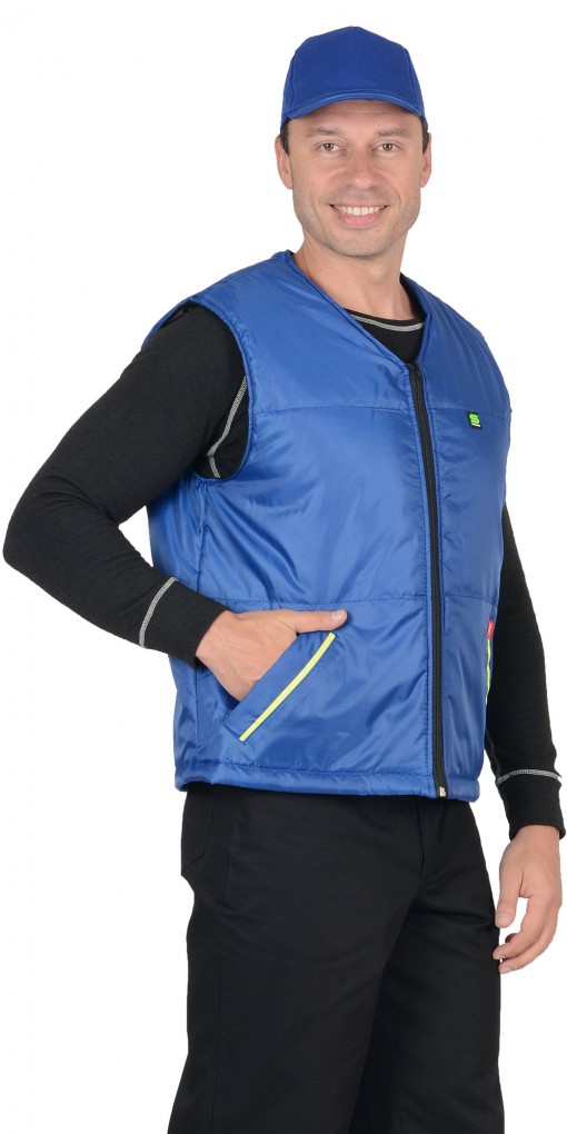 Жилет СИРИУС-КАССИР утеплённый , васильковый