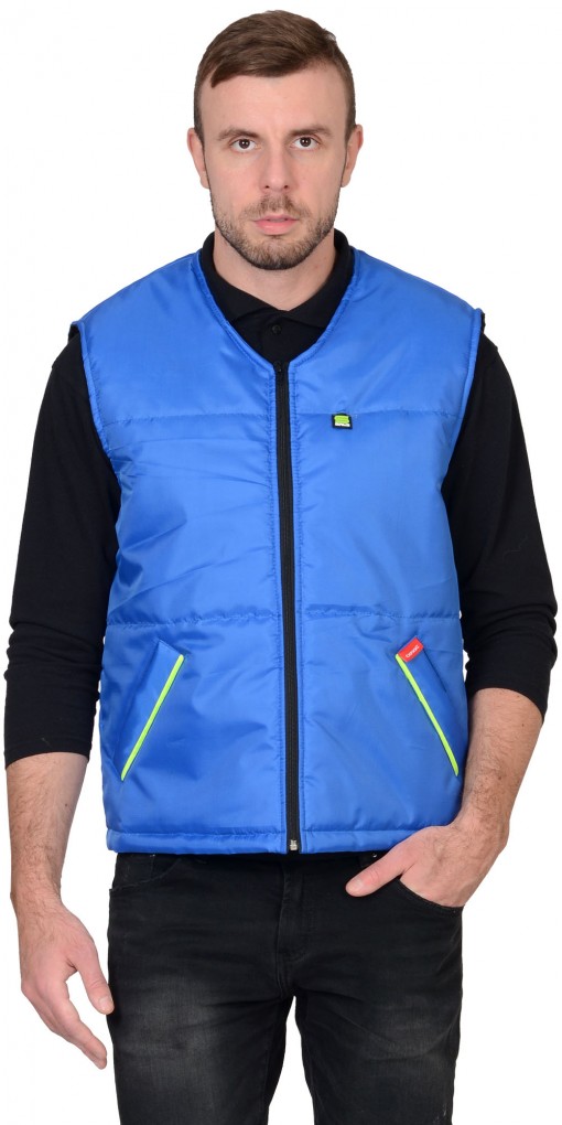 Жилет СИРИУС-КАССИР утеплённый , васильковый