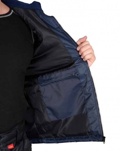 Жилет СИРИУС-ЭКСПРЕСС утепленный, синий с васильковым и  СОП