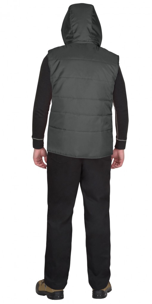 Жилет СИРИУС-ИМИДЖ утепленный тёмно-серый