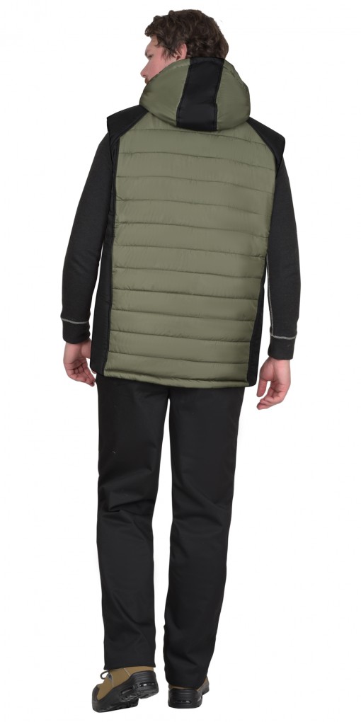 Жилет СИРИУС-УРБАН утепленный, хаки с черным