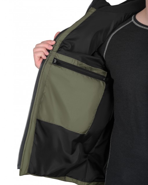 Жилет СИРИУС-УРБАН утепленный, хаки с черным