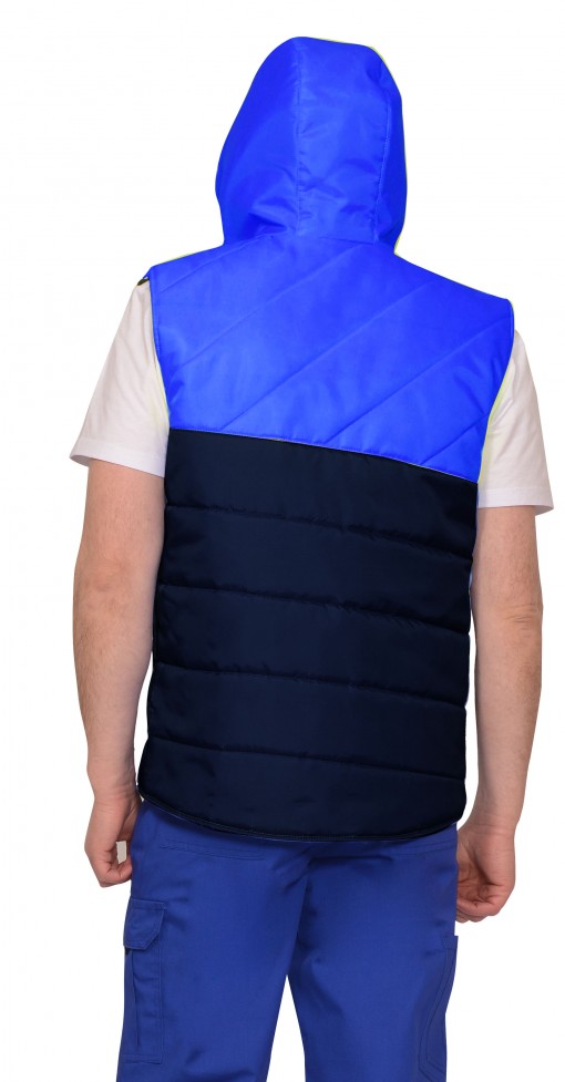 Жилет СИРИУС-ЭЛЬБРУС утепленный, синий с васильковым