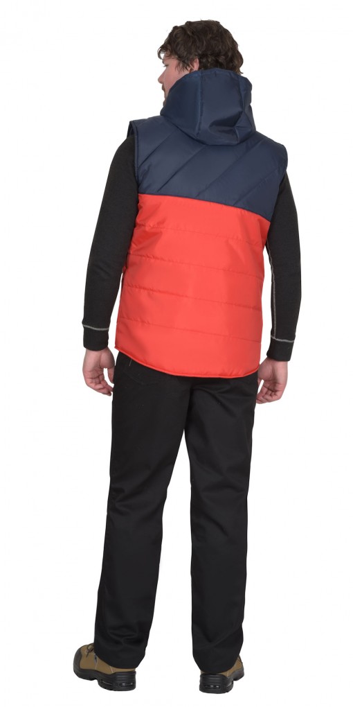 Жилет СИРИУС-ЭЛЬБРУС утепленный, красный с темно-синим