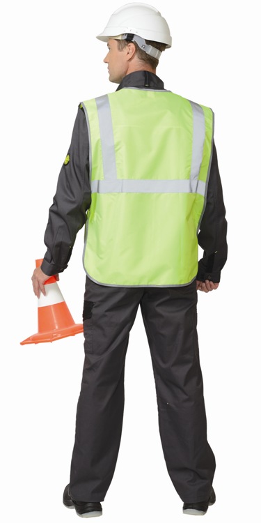 Жилет сигнальный универсальный Габарит-В лимонный  с 3 СОП