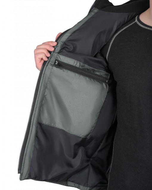 Жилет СИРИУС-УРБАН утепленный, серый с черным