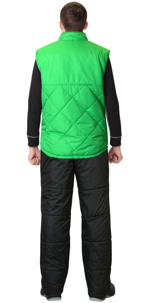 Жилет СИРИУС-ЕВРОПА утепленный, удлиненный, зеленое яблоко (на подкладке флис)