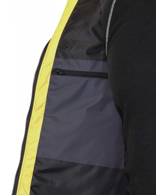 Жилет СИРИУС-УРБАН утепленный, сине-серый с желтым