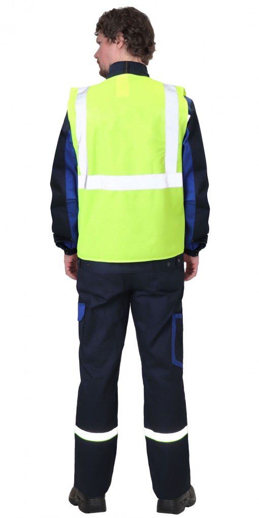 Жилет сигнальный SIRIUS кл.1, 3 СОП трик.100 гр/м2 лимонный