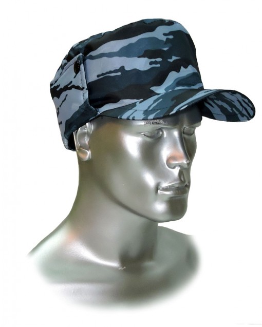 Кепи охранника утеплённое КМФ серый вихрь