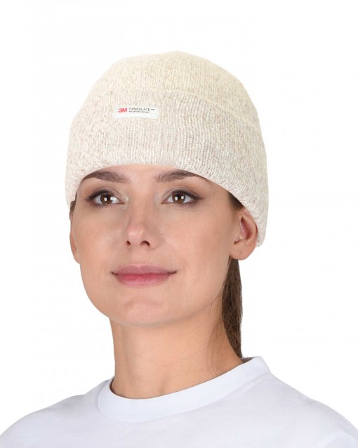 Шапка полушерстяная Иней утеплитель Тинсулейт беж.меланж