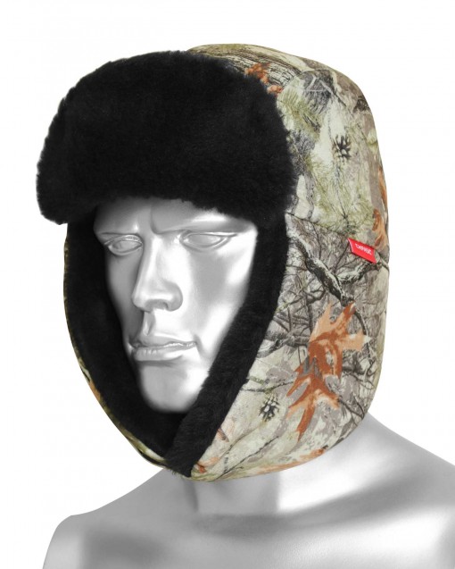 Шапка-ушанка ОХОТА КМФ Светлый Лес