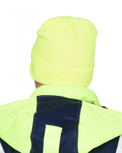 Шапка трикотажная СИРИУС Юка, с утеплителем Тинсулейт флуоресцентная лимонная
