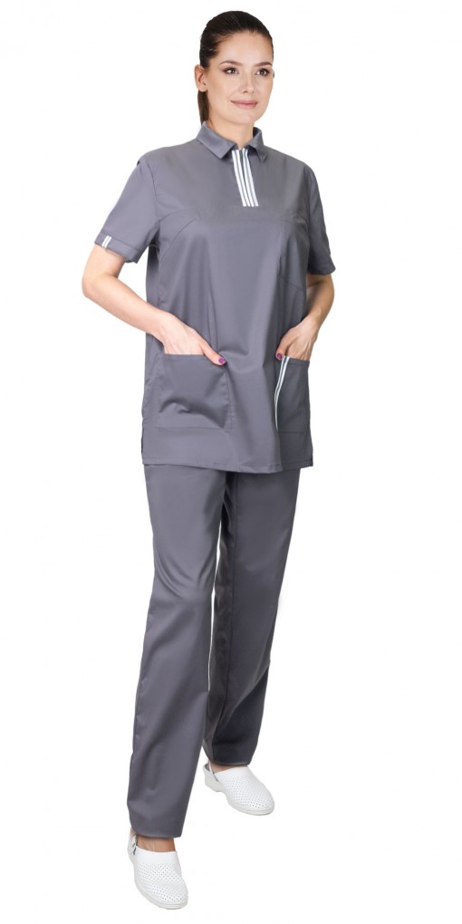 Костюм СИРИУС-ВИКТОРИЯ женский: куртка/брюки темно-серый