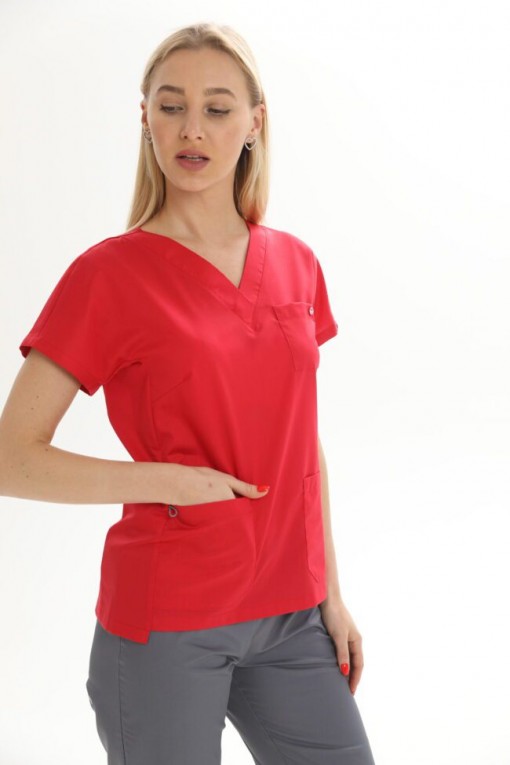 Блуза НЮША женская: красная