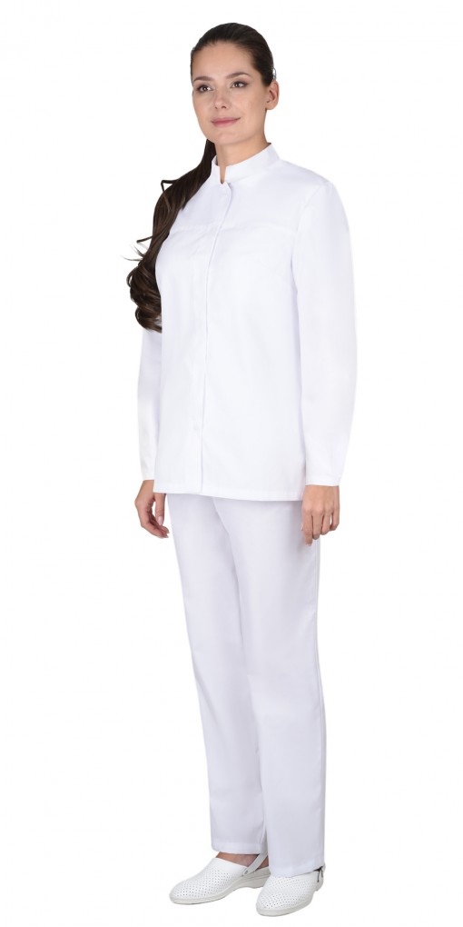Костюм СИРИУС-ВАЛЕНСИЯ женский: куртка, брюки белый