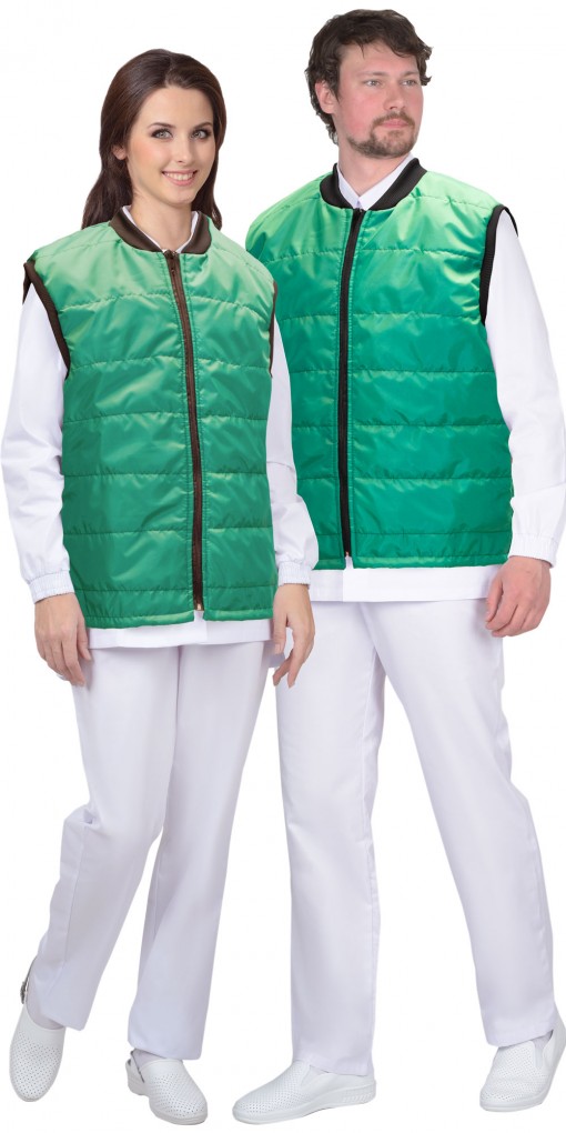 Жилет утепленный СИРИУС-МИШЛЕН тёмно-зеленый