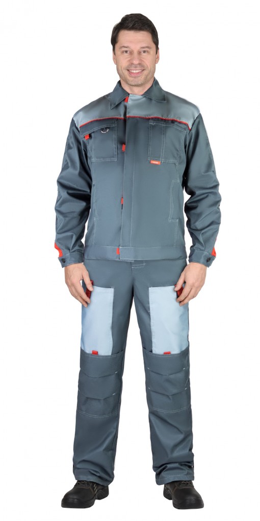 Костюм СИРИУС-ФАВОРИТ-РОСС куртка, полукомбинезон, темно-серый со светло-серым