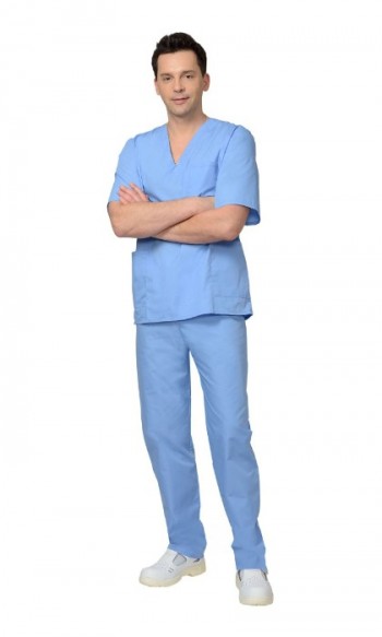 Костюм хирурга универсальный: куртка, брюки голубой