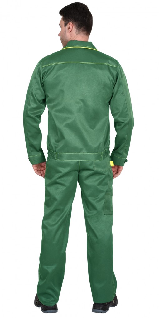 Костюм СИРИУС-ДОКЕР куртка, полукомбинезон, зеленый с желтым