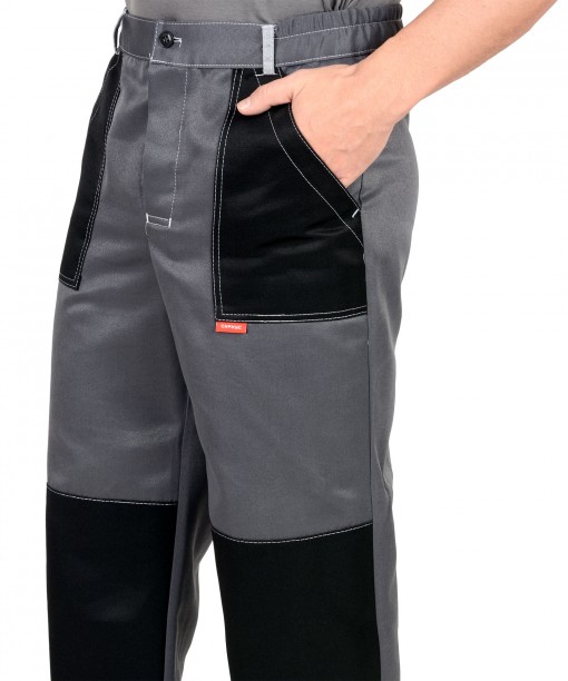 Костюм СИРИУС-ЛИГОР куртка, брюки, темно-серый со св.серым и черным СОП 50мм