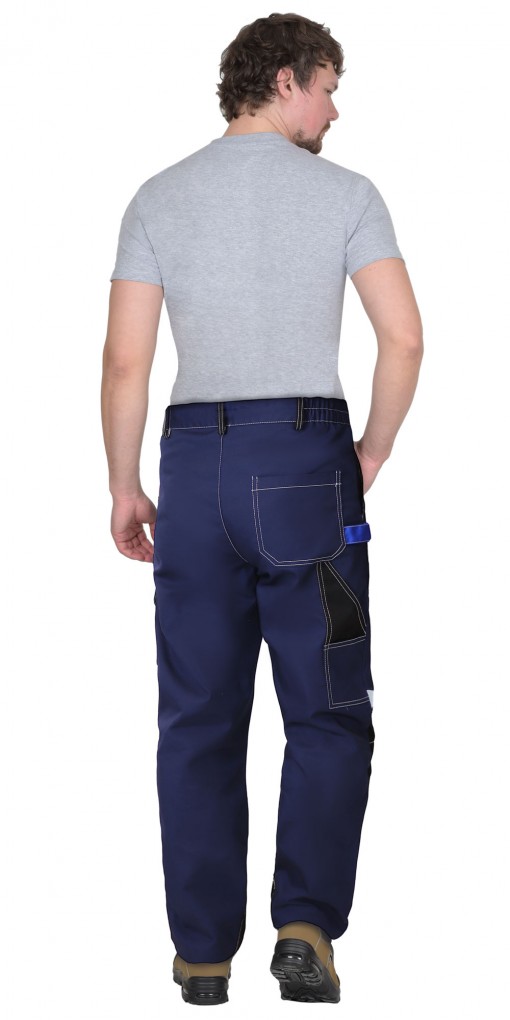 Брюки СИРИУС-ФАВОРИТ-МЕГА синие с чёрным, васильковым и СОП