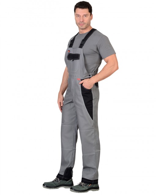 Полукомбинезон СИРИУС-Пекин серый с чёрным