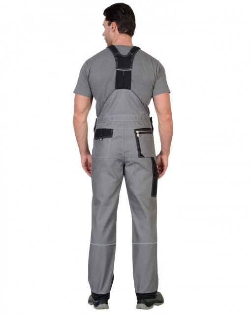 Полукомбинезон СИРИУС-Пекин серый с чёрным