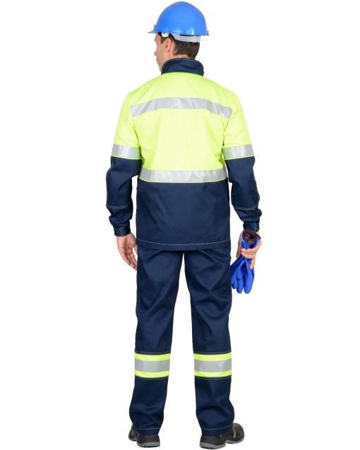 Костюм СИРИУС-ТЕРМИНАЛ : куртка, полукомбинезон т.-синий с желтым и СОП