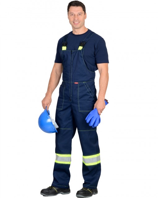 Костюм СИРИУС-ТЕРМИНАЛ : куртка, полукомбинезон т.-синий с желтым и СОП