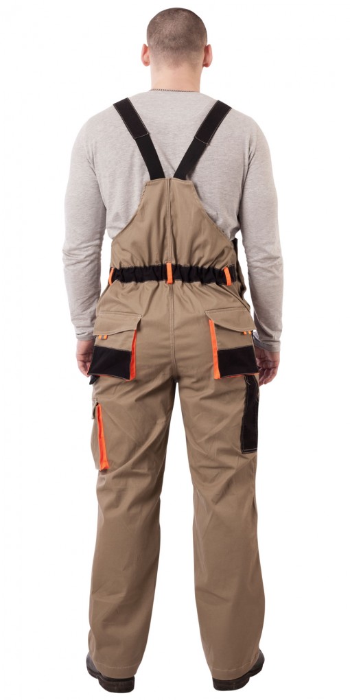 Полукомбинезон СИРИУС-МАНХЕТТЕН песочый с оранжевым и черным