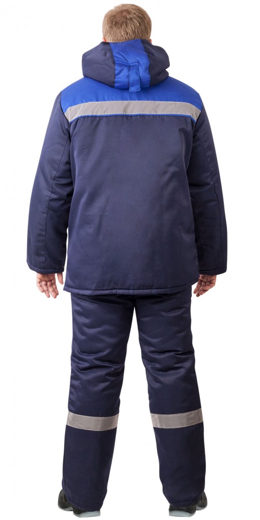Костюм СИРИУС-Рост-Норд зимний: куртка, брюки темно-синий с васильковым и СОП