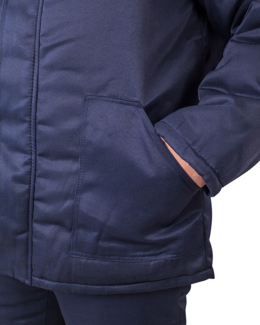 Костюм СИРИУС-Рост-Норд зимний: куртка, брюки темно-синий с васильковым и СОП