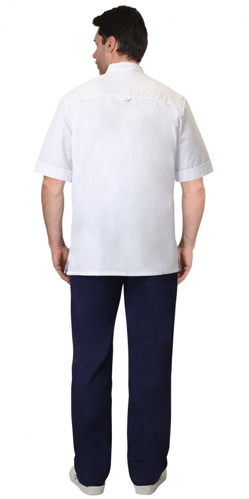 Костюм СИРИУС-АЛЕКС мужской: куртка, брюки белый с темно-синим