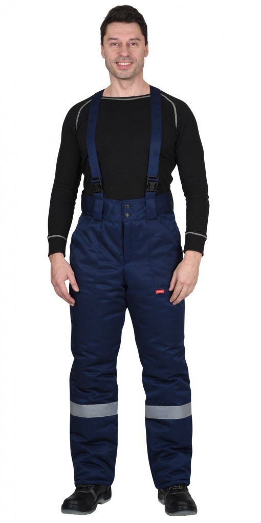 Костюм СИРИУС-РОСТ-АРКТИКА зимний: куртка дл., брюки тёмно-синий с васильковым и СОП