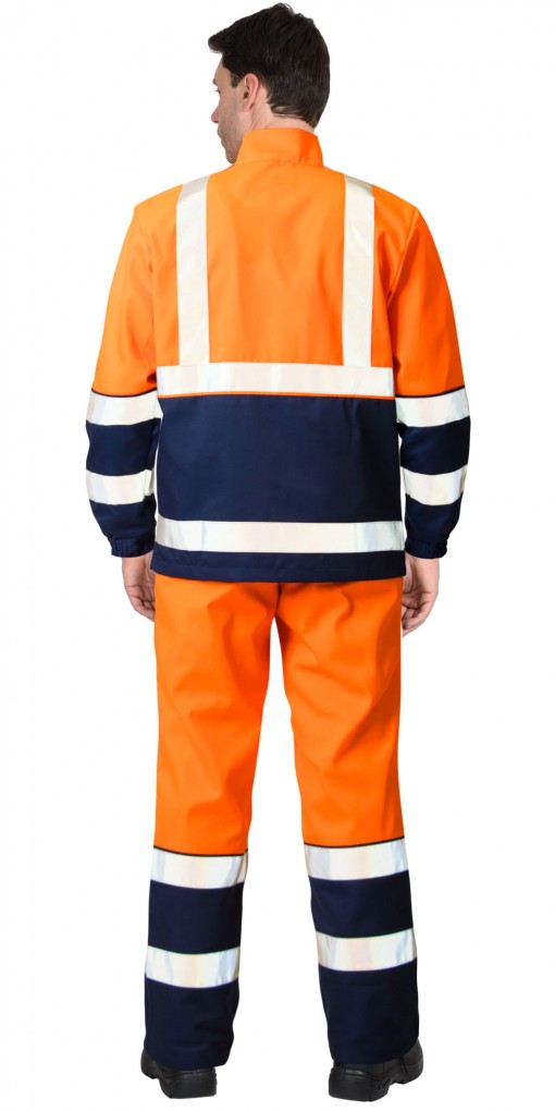 Костюм СИРИУС-ТЕРМИНАЛ-3: куртка, полукомбинезон оранжевый с темно-синим и СОП