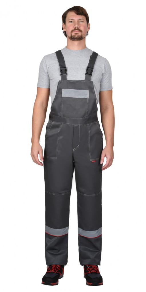 Костюм СИРИУС-ЛЕГИОНЕР куртка/полукомбинезон темно-серый со светло-серым и СОП