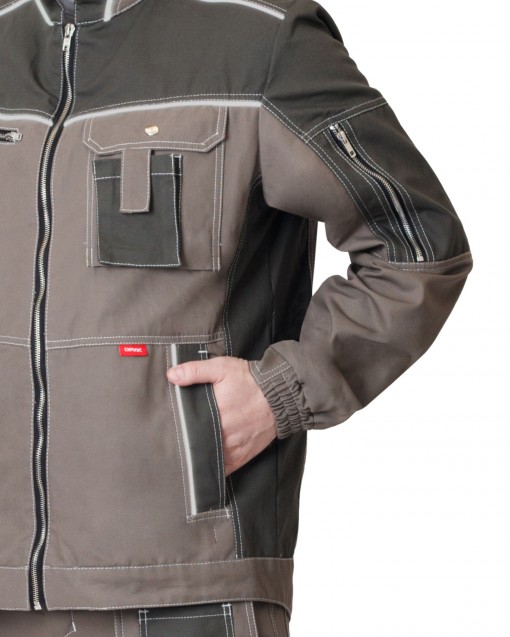 Куртка СИРИУС-ТОКИО темно-песочная с хаки и СК 100% хб