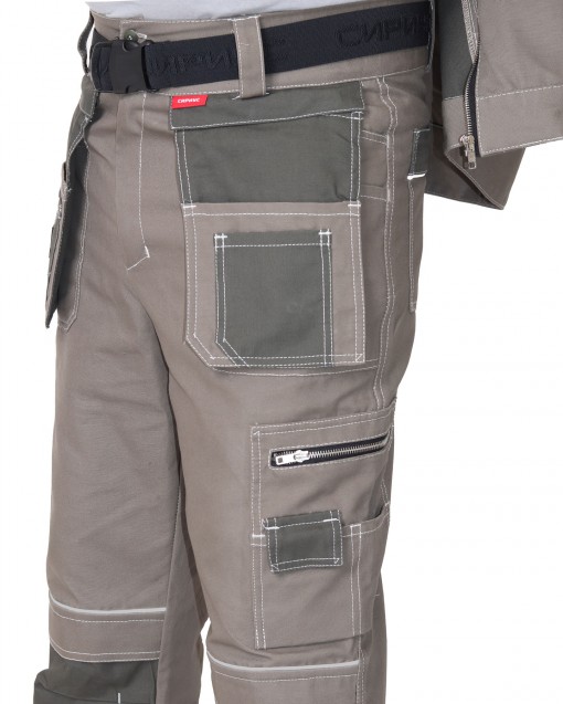 Брюки СИРИУС-ТОКИО темно-песочные с хаки и СК 100% хб