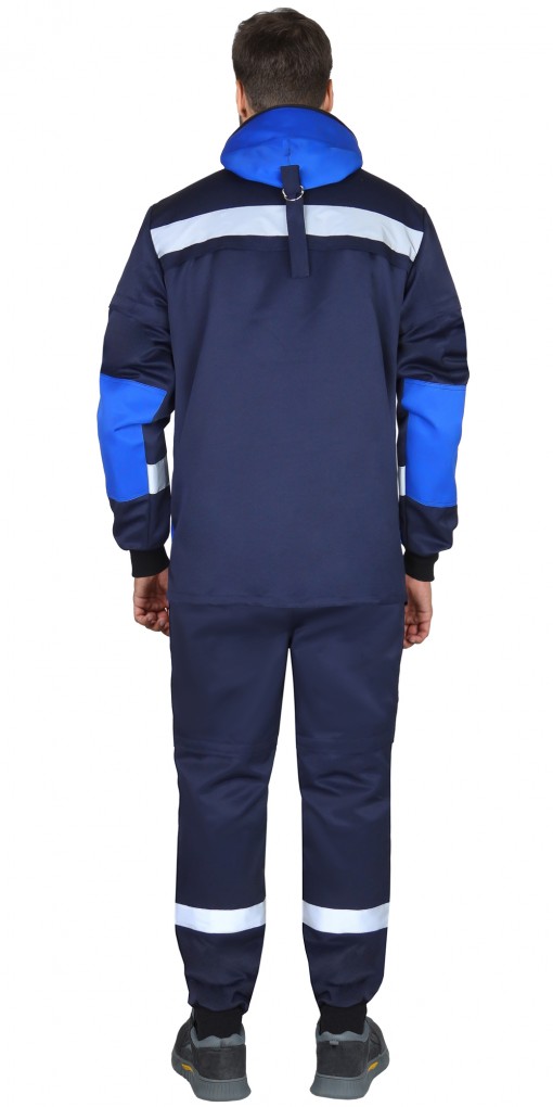 Костюм противоэнцефалитный СИРИУС-АНТИГНУС СТ: куртка, брюки темно-синий с васильковым и СОП