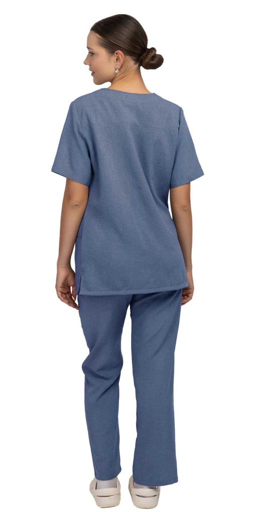 Костюм Л-535 женский: блуза/брюки, синий