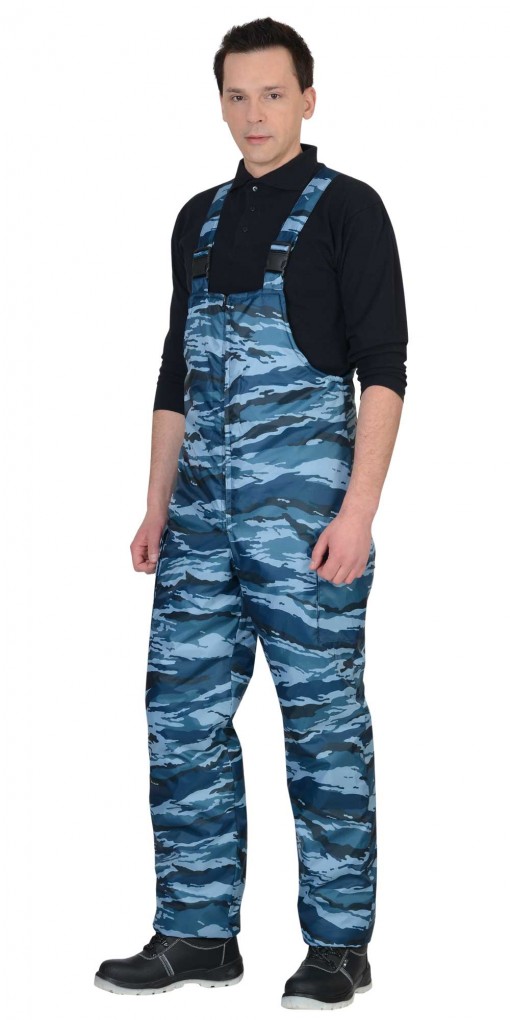 Костюм СИРИУС-БЕЗОПАСНОСТЬ зимний : куртка, полукомбинезон КМФ серый вихрь