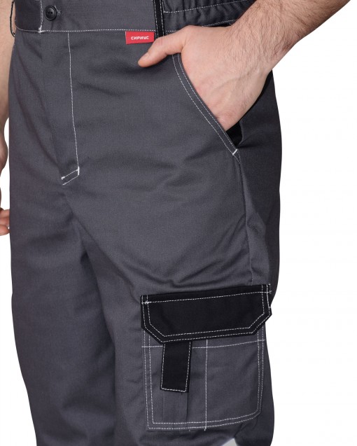Брюки СИРИУС-ФАВОРИТ-МЕГА серые с черным и СОП