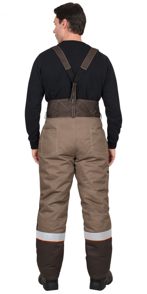 Костюм СИРИУС-РОДОС зимний: куртка дл., брюки светло-коричневый с тнмно-коричневым и СОП