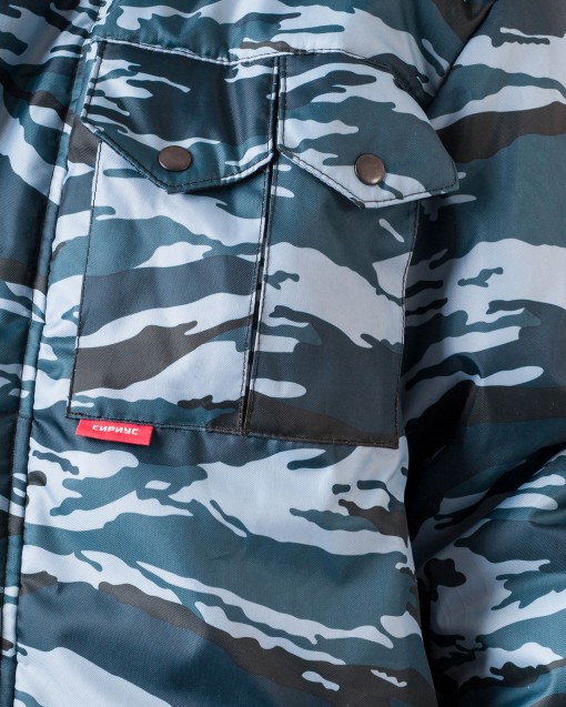 Куртка СИРИУС-ПОЛЮС утепленная КМФ Серый вихрь