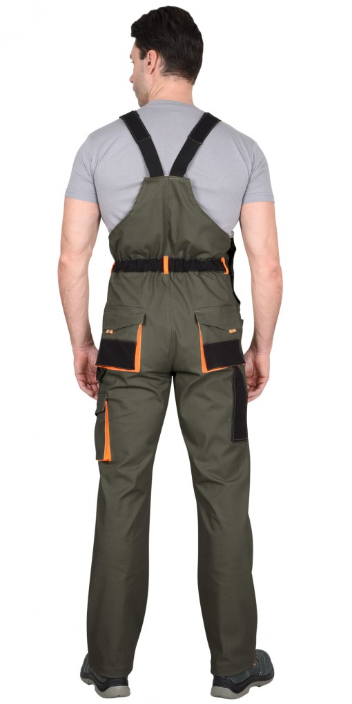 Полукомбинезон СИРИУС-МАНХЕТТЕН оливковый с оранжевым и черным