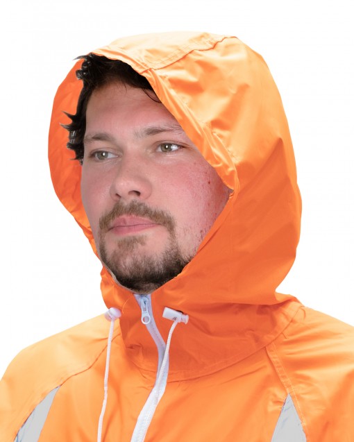 Плащ влагозащитный ПВХ SIRIUS Профи оранжевый с СОП