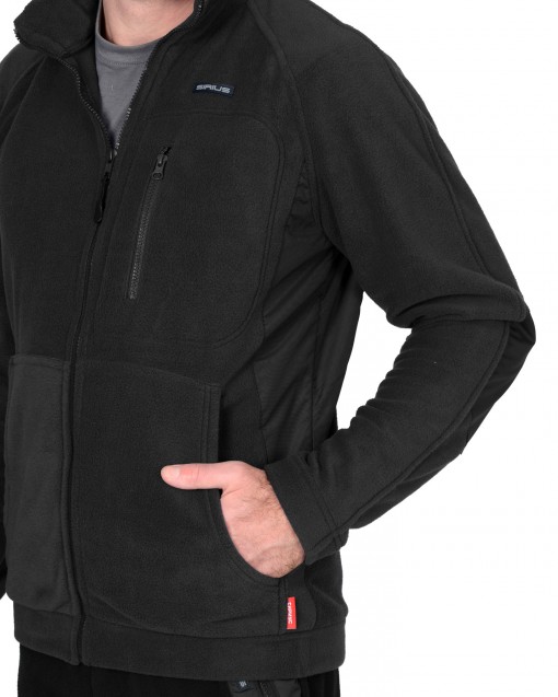 Куртка флисовая СИРИУС-АКТИВ черная с черным